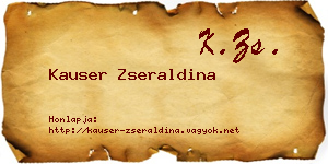 Kauser Zseraldina névjegykártya